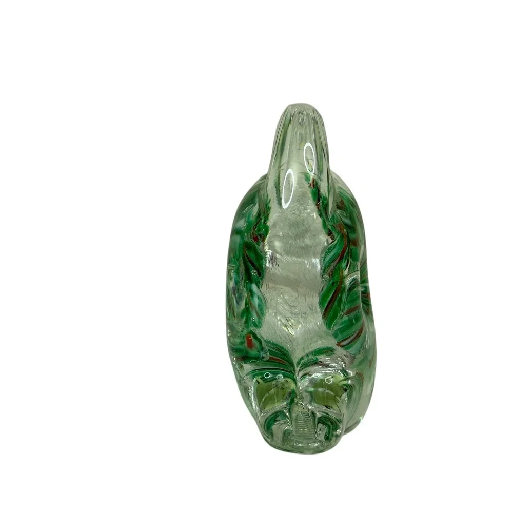 Murano Millefiori Hand Blown Glass Fish Figurine Paperweight Art Sculpture 3.5in